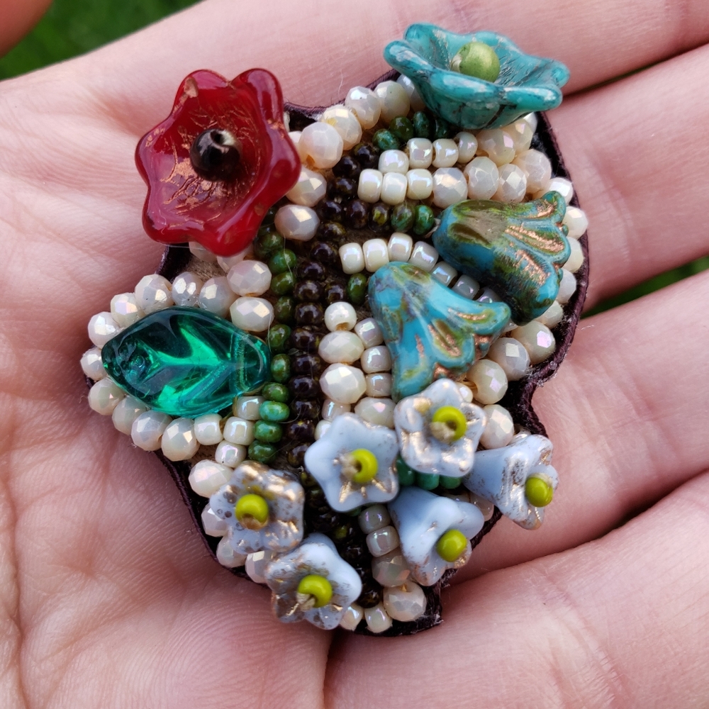 Czech Glass Designer Beads Hamdmade Hair Clip